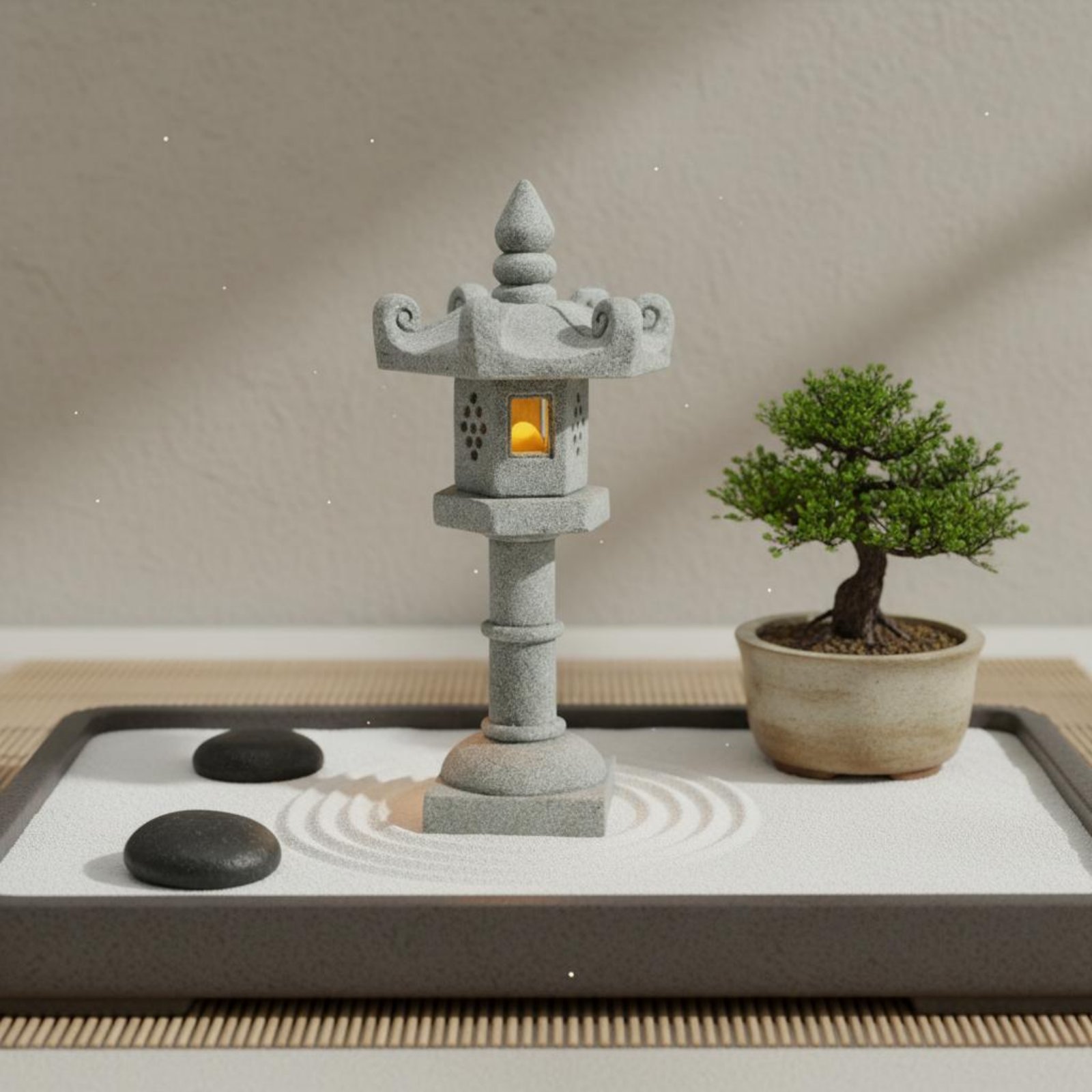 Miniatur-Steinlaterne im Antik – Bonsai Garden Decor Bewertung und Preis