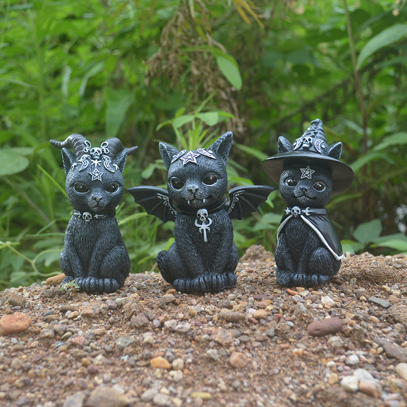 Halloween Magische Katze Harz  – Bonsai Garden Festival Bewertung und Preis