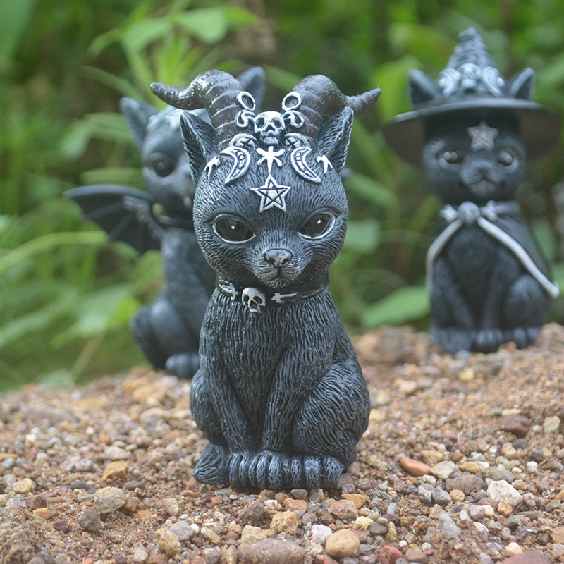 Halloween Magische Katze Harz  – Bonsai Garden Festival Bewertung und Preis
