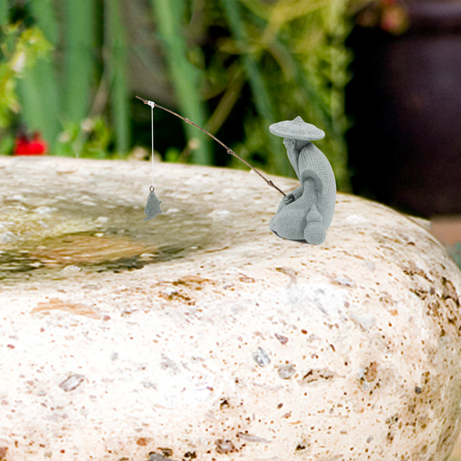 Kleine Fischermännchen-Statue  – Bonsai Garden Decor Bewertung und Preis